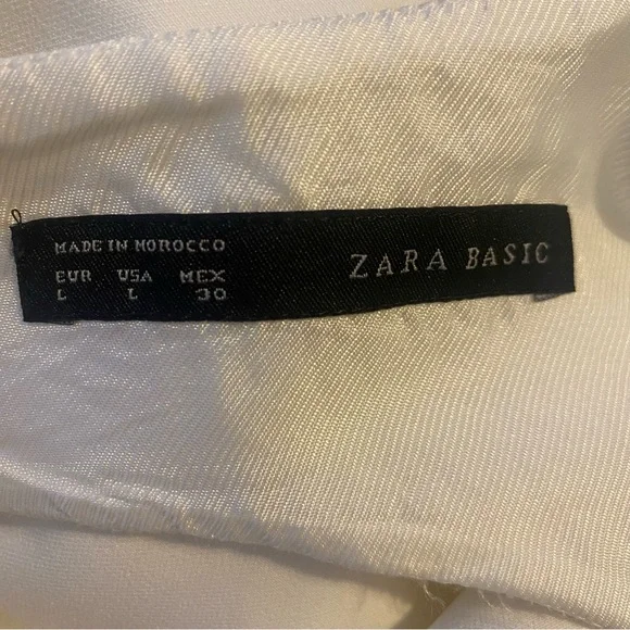 Zara Cream Sheath Dress Size L Elegant Minimalist Cocktail Evening - Picture 4 of 7